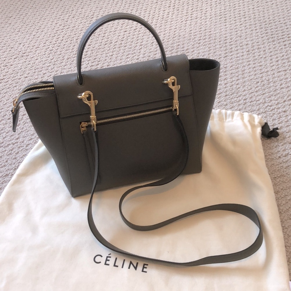 Celine Micro Belt Bag in Grained Calfskin Grey - Picture 2 of 5
